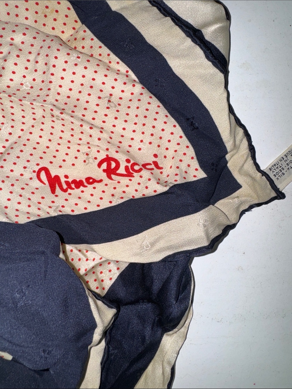 Nina Ricci Men's Navy and Cream Striped Pants